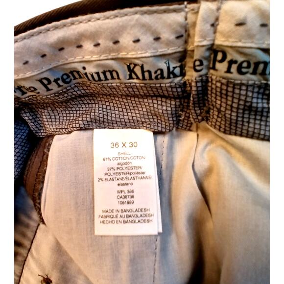 Haggard Iron Free Men's Premium Brwon Khaki Pants - 36x30 - Picture 5 of 6